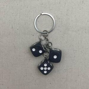 Black Dice Keychain